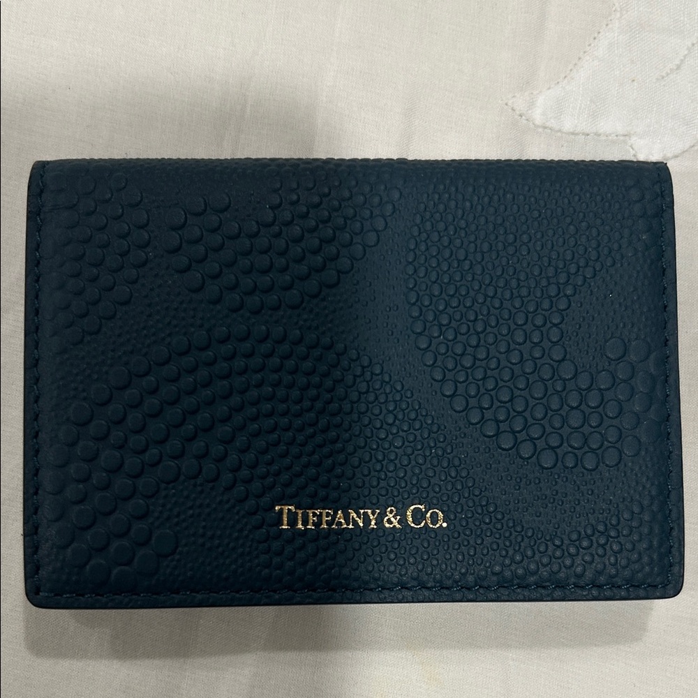 Tiffany & Co. Textured Navy Card Case